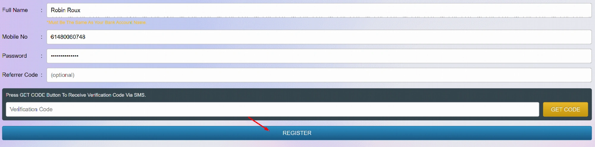 MrWin9 Casino registration process for new Australian players
